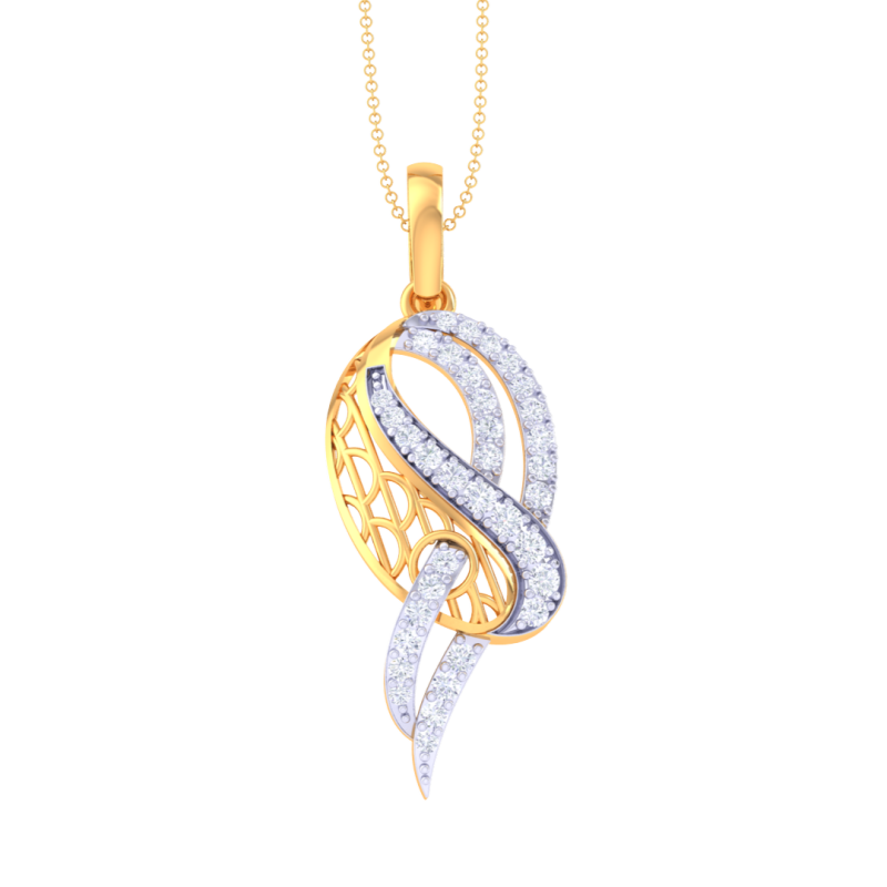 3D Printable Cad jewelry design of Lady diamond Pendant Modelo 3D .c4d .max .obj .3ds .fbx .stl .blend