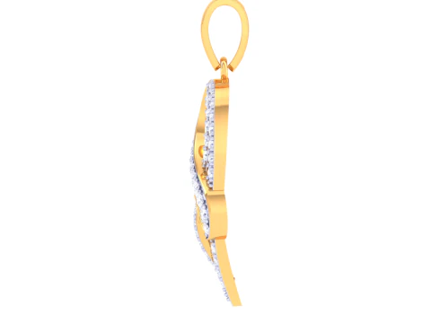 3D Printable Cad jewelry design of Lady diamond Pendant 3D Model