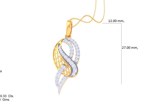 3D Printable Cad jewelry design of Lady diamond Pendant Modelo 3D