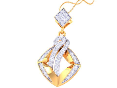 3D Printable Cad jewelry design of Lady diamond Pendant 3D 모델