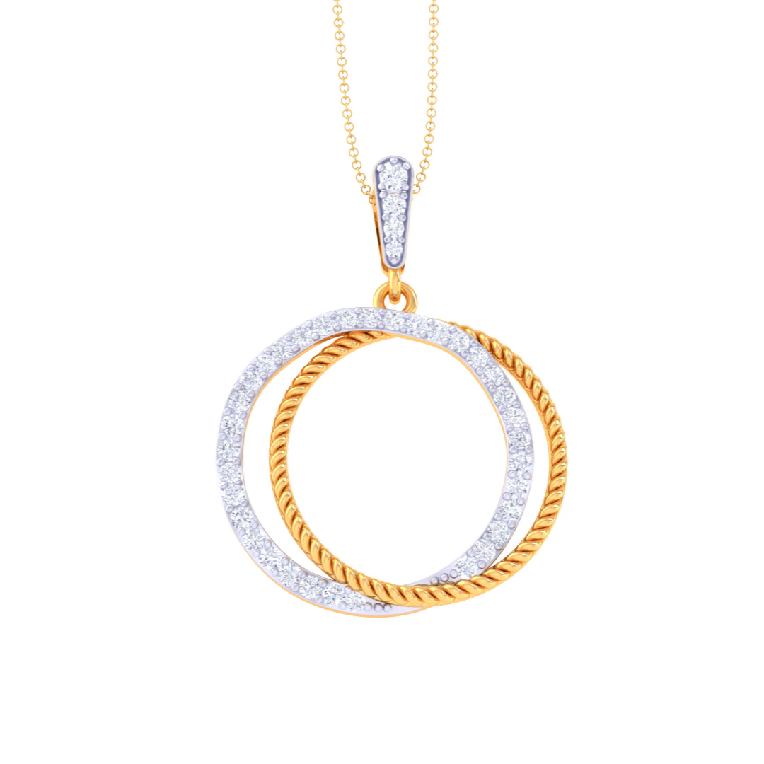 3D Printable Cad jewelry design of Lady diamond Pendant 3D Model .c4d .max .obj .3ds .fbx .stl .blend 
