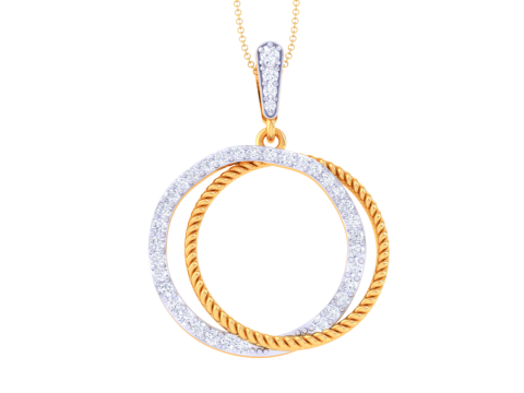 3D Printable Cad jewelry design of Lady diamond Pendant 3D 模型