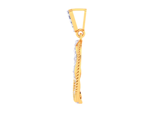 3D Printable Cad jewelry design of Lady diamond Pendant 3D Model