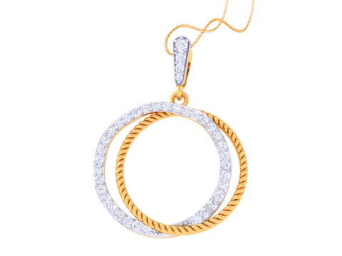 3D Printable Cad jewelry design of Lady diamond Pendant 3D-Modell