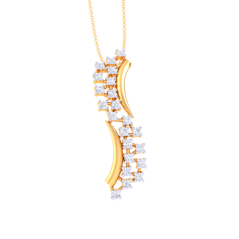 3D Printable Cad jewelry design of Lady diamond Pendant Modello 3D .c4d .max .obj .3ds .fbx .stl .blend