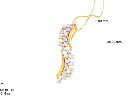 3D Printable Cad jewelry design of Lady diamond Pendant Modello 3D