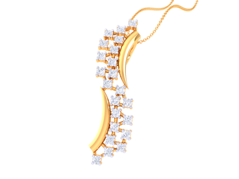 3D Printable Cad jewelry design of Lady diamond Pendant Modello 3D