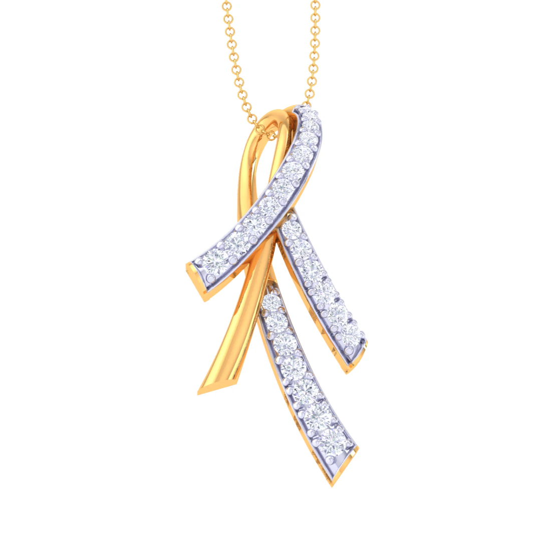 3D Printable Cad jewelry design of Lady diamond Pendant 3D Model .c4d .max .obj .3ds .fbx .stl .blend