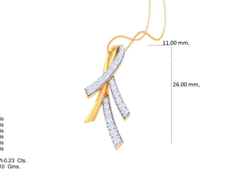 3D Printable Cad jewelry design of Lady diamond Pendant 3D Model