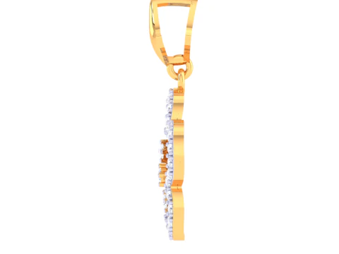 3D Printable Cad jewelry design of Lady diamond Pendant 3D Model