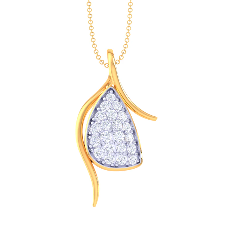 3D Printable Cad jewelry design of Lady diamond Pendant 3D Model .c4d .max .obj .3ds .fbx .stl .blend