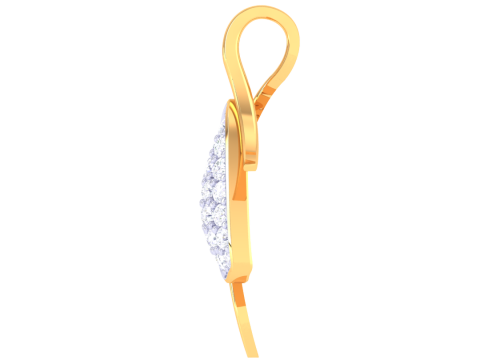 3D Printable Cad jewelry design of Lady diamond Pendant 3D Модель