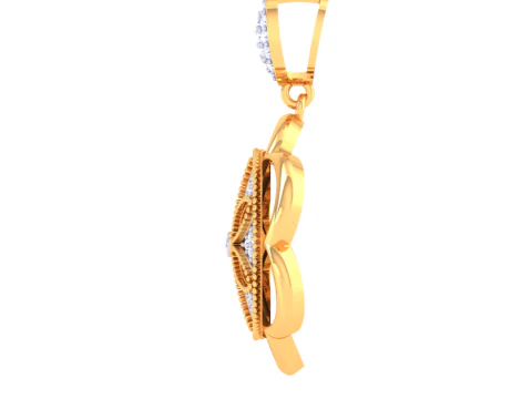 3D Printable Cad jewelry design of Lady diamond Pendant 3D Model