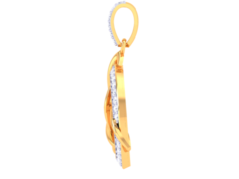 3D Printable Cad jewelry design of Lady diamond Pendant Modèle 3D
