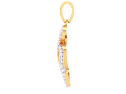 3D Printable Cad jewelry design of Lady diamond Pendant Model 3D