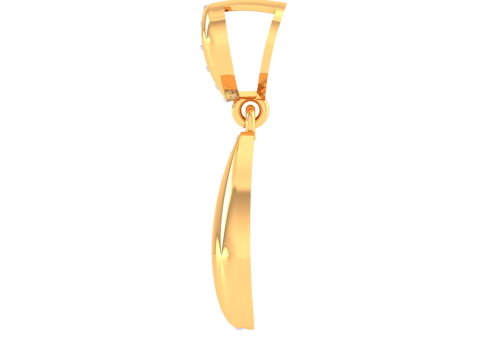 3D Printable Cad jewelry design of Lady diamond Pendant 3D Model