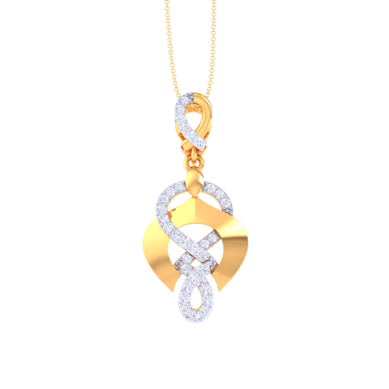 3D Printable Cad jewelry design of Lady diamond Pendant 3D Модель .c4d .max .obj .3ds .fbx .stl .blend