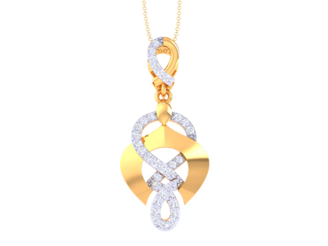 3D Printable Cad jewelry design of Lady diamond Pendant 3D Model