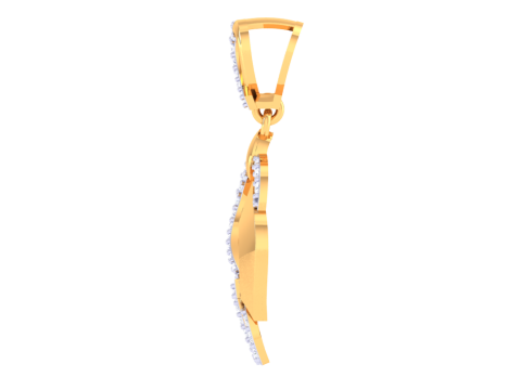 3D Printable Cad jewelry design of Lady diamond Pendant 3D Модель