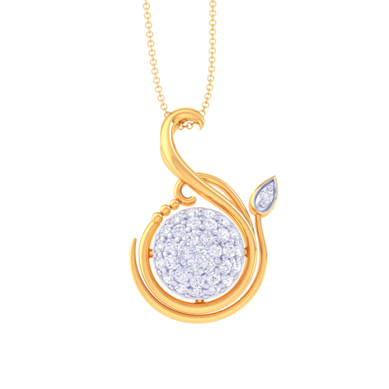 3D Printable Cad jewelry design of Lady diamond Pendant 3D Модель .c4d .max .obj .3ds .fbx .stl .blend 