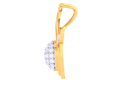 3D Printable Cad jewelry design of Lady diamond Pendant 3D Модель