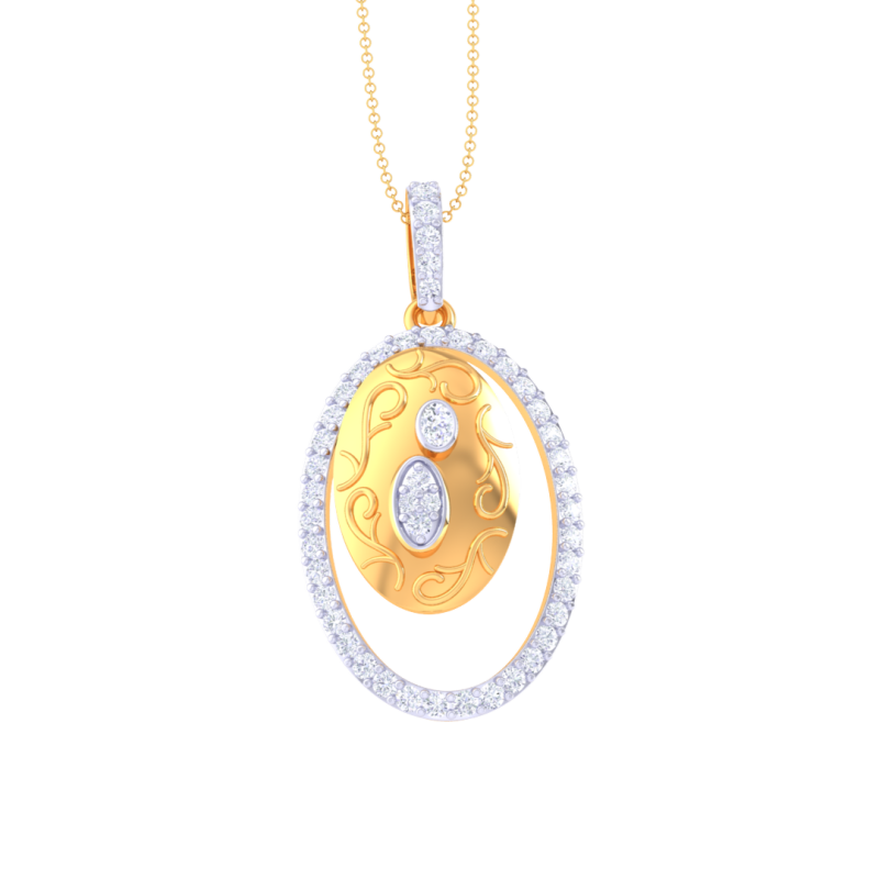 3D Printable Cad jewelry design of Lady diamond Pendant Modelo 3D .c4d .max .obj .3ds .fbx .stl .blend