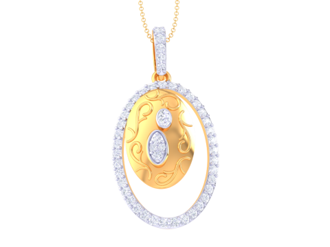 3D Printable Cad jewelry design of Lady diamond Pendant 3D मॉडल