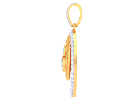 3D Printable Cad jewelry design of Lady diamond Pendant Modelo 3D