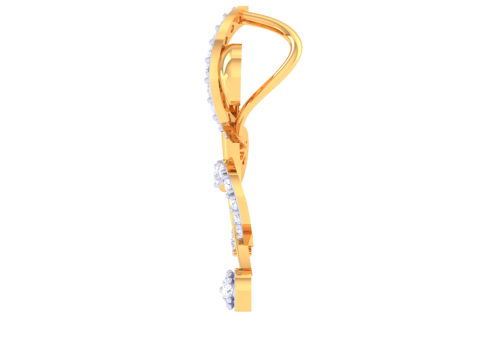 3D Printable Cad jewelry design of Lady diamond Pendant 3D Model