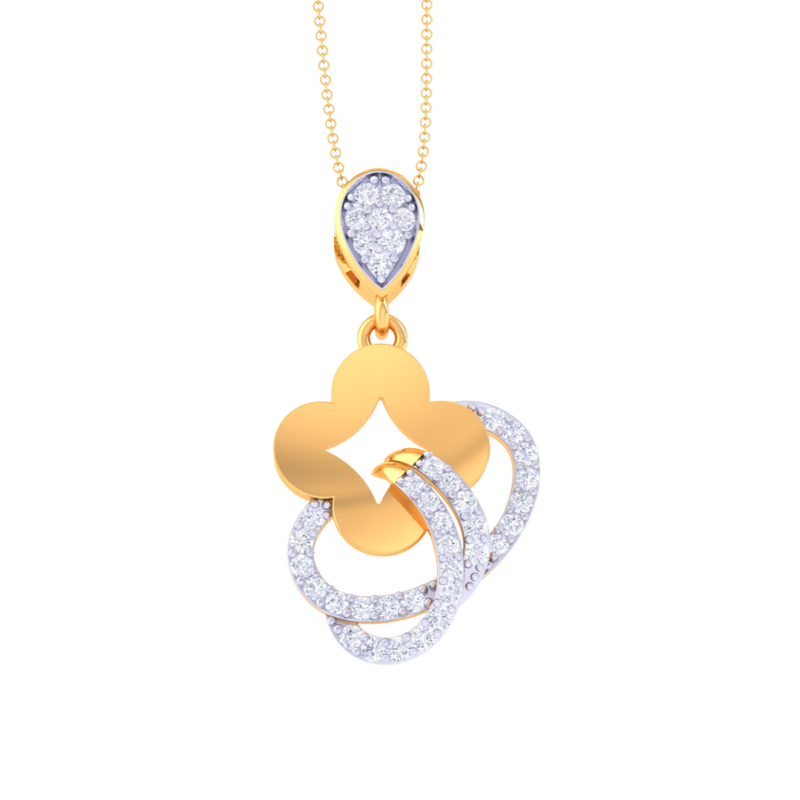 3D Printable Cad jewelry design of Lady diamond Pendant 3D Модель .c4d .max .obj .3ds .fbx .stl .blend