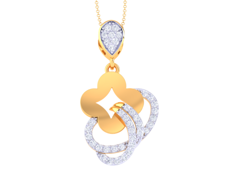 3D Printable Cad jewelry design of Lady diamond Pendant 3D मॉडल