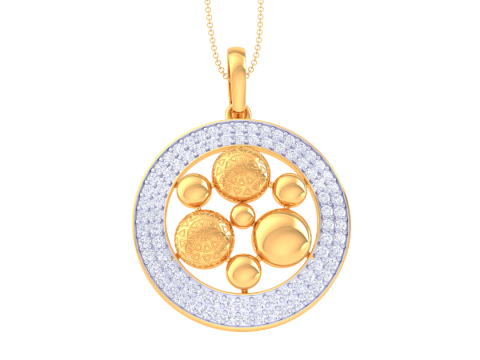 3D Printable Cad jewelry design of Lady diamond Pendant 3D मॉडल