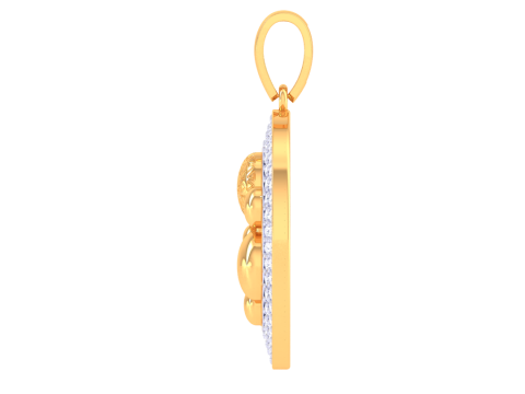 3D Printable Cad jewelry design of Lady diamond Pendant Modelo 3D