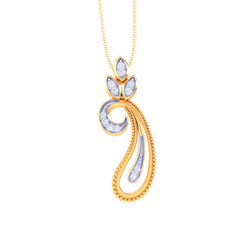 3D Printable Cad jewelry design of Lady diamond Pendant 3D Model .c4d .max .obj .3ds .fbx .stl .blend