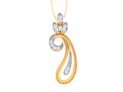 3D Printable Cad jewelry design of Lady diamond Pendant 3D 模型