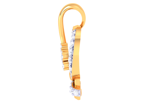 3D Printable Cad jewelry design of Lady diamond Pendant Modelo 3D