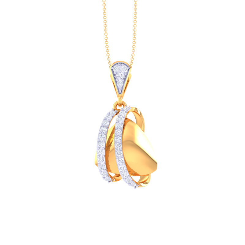 3D Printable Cad jewelry design of Lady diamond Pendant 3D Modell .c4d .max .obj .3ds .fbx .stl .blend 