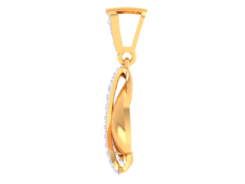 3D Printable Cad jewelry design of Lady diamond Pendant 3D Modell