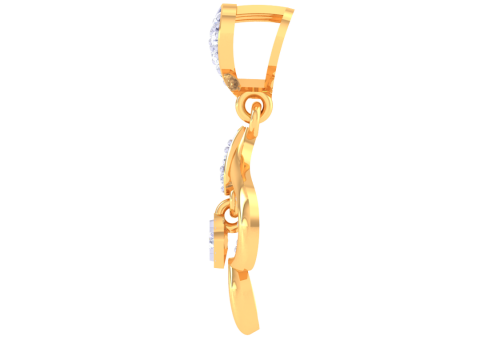 3D Printable Cad jewelry design of Lady diamond Pendant Modelo 3D