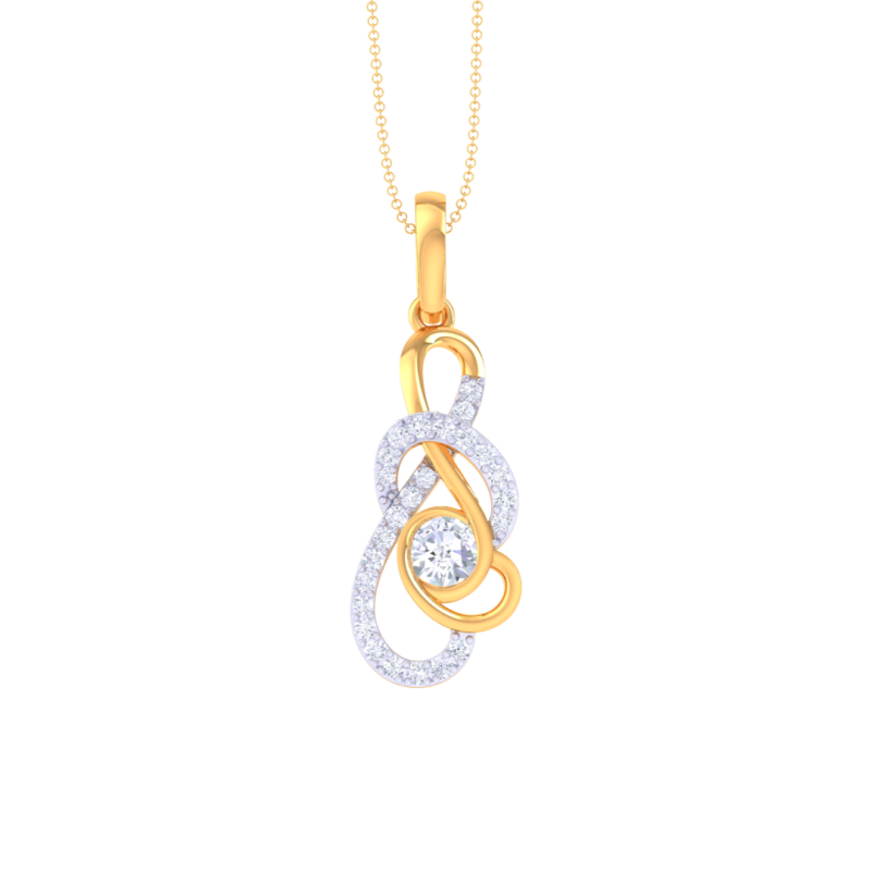 3D Printable Cad jewelry design of Lady diamond Pendant Modelo 3D .c4d .max .obj .3ds .fbx .stl .blend