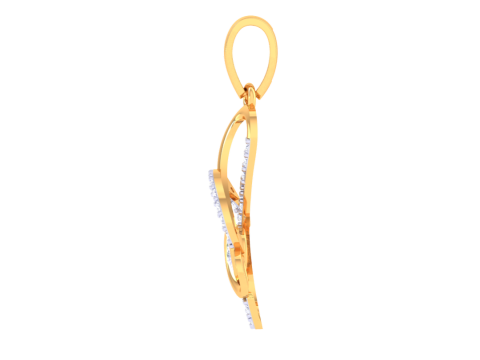 3D Printable Cad jewelry design of Lady diamond Pendant Modelo 3D