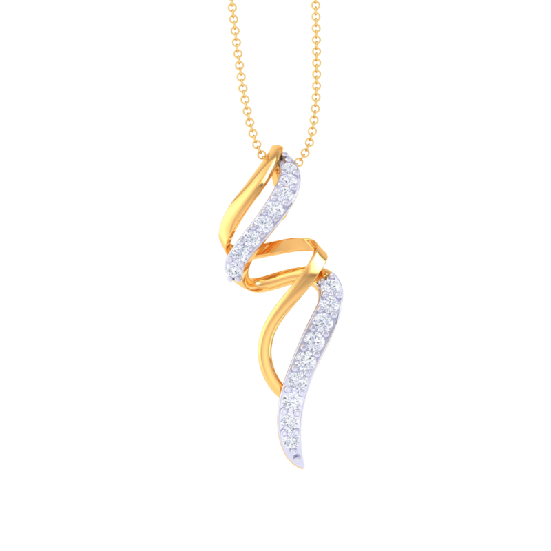 3D Printable Cad jewelry design of Lady diamond Pendant 3D Model .c4d .max .obj .3ds .fbx .stl .blend 