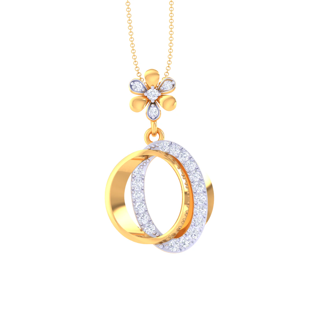3D Printable Cad jewelry design of Lady diamond Pendant 3D Model .c4d .max .obj .3ds .fbx .stl .blend 