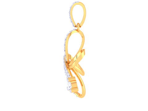 3D Printable Cad jewelry design of Lady diamond Pendant 3D Модель