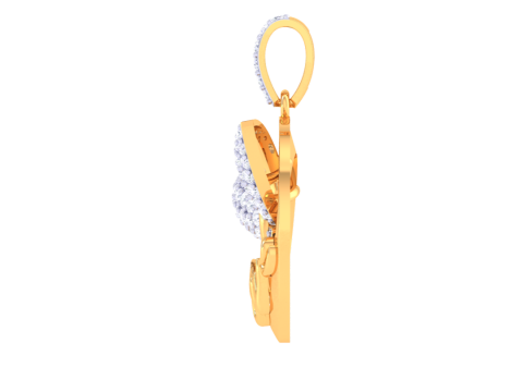 3D Printable Cad jewelry design of Lady diamond Pendant 3D Модель