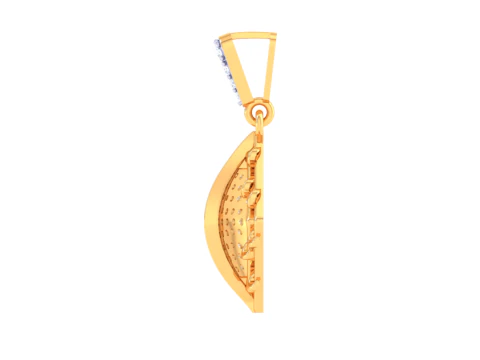 3D Printable Cad jewelry design of Lady diamond Pendant 3D Model