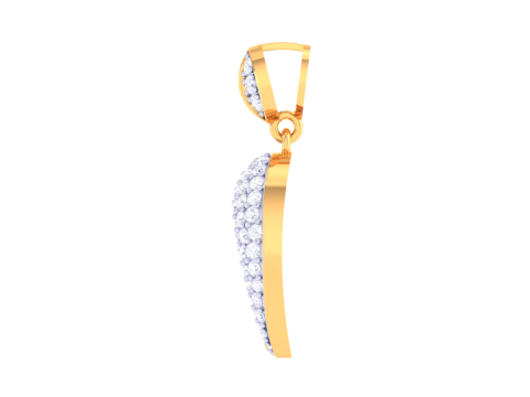 3D Printable Cad jewelry design of Lady diamond Pendant 3D Модель