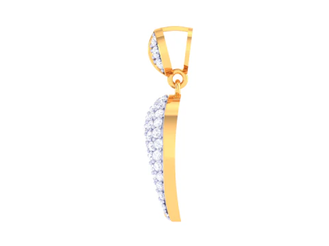 3D Printable Cad jewelry design of Lady diamond Pendant 3D Model