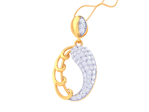 3D Printable Cad jewelry design of Lady diamond Pendant 3D Модель