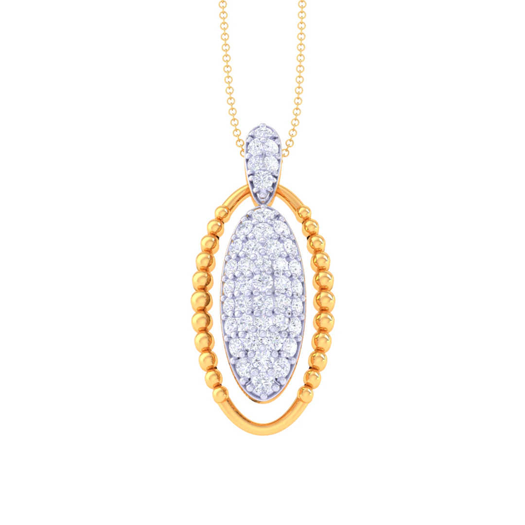 3D Printable Cad jewelry design of Lady diamond Pendant 3D Model .c4d .max .obj .3ds .fbx .stl .blend 